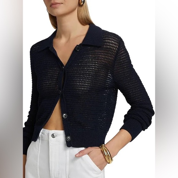 FRAME open stitch shrunken cardigan - Picture 3 of 6